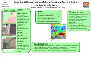 Restoring Willamette River Gallery Forest and Terrace Prairie: the Rust Family Farm