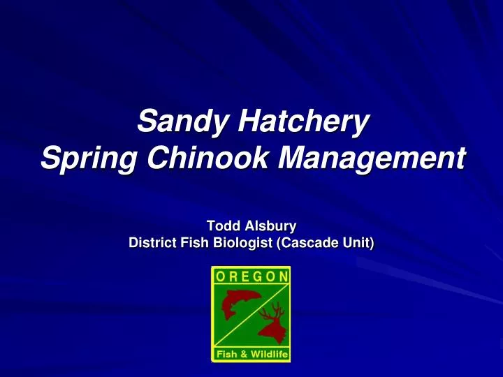 sandy hatchery spring chinook management