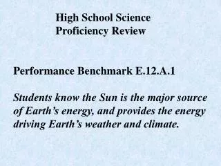 Performance Benchmark E.12.A.1
