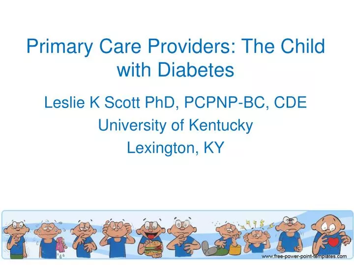 primary care providers the child with diabetes