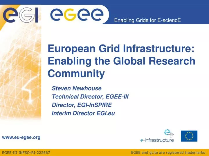 european grid infrastructure enabling the global research community