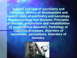 Basic Terms in Psychiatry