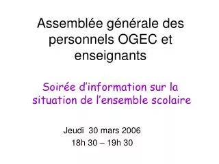 assembl e g n rale des personnels ogec et enseignants