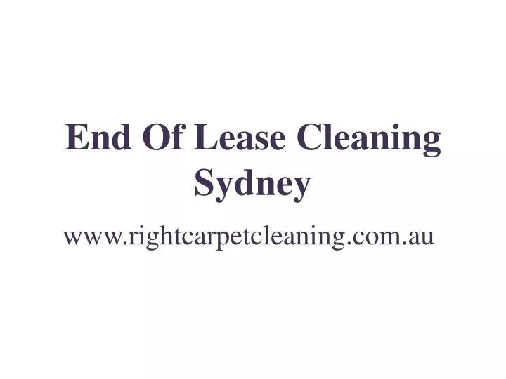 end of lease cleaning sydney