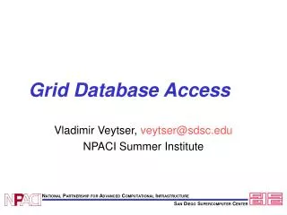Grid Database Access