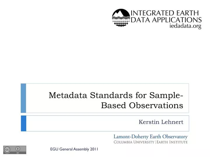 metadata standards for sample based observations