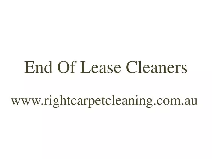 end of lease cleaners