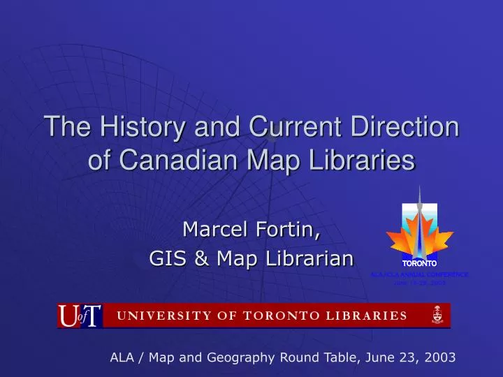 the history and current direction of canadian map libraries