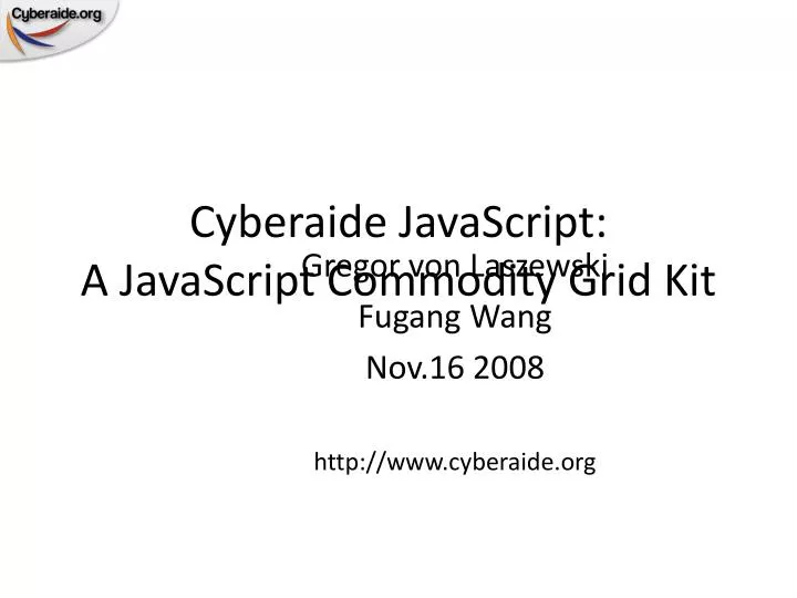 cyberaide javascript a javascript commodity grid kit