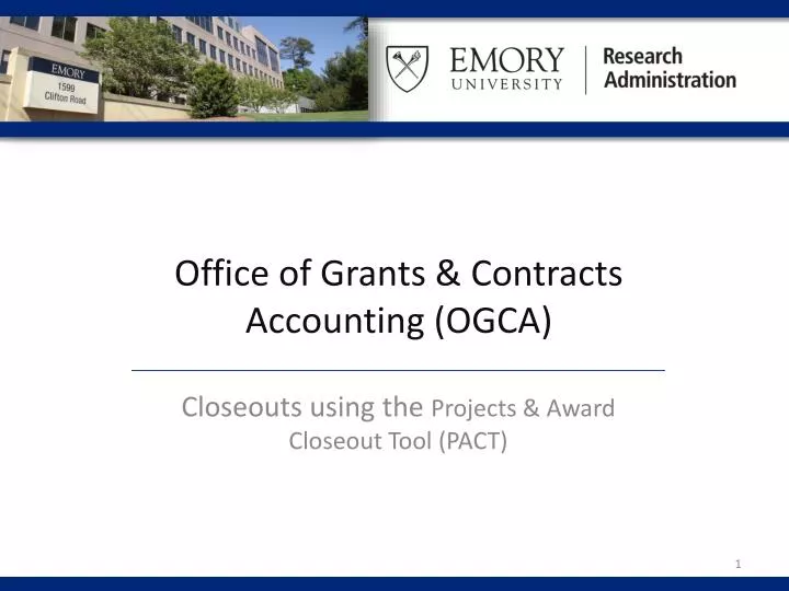 office of grants contracts accounting ogca