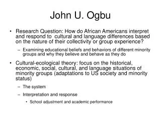 John U. Ogbu