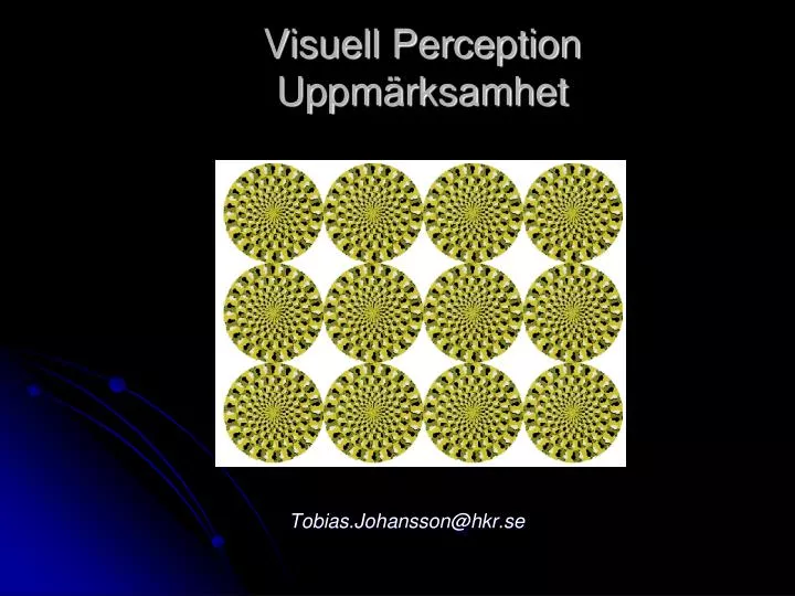 visuell perception uppm rksamhet