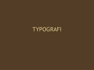 typografi
