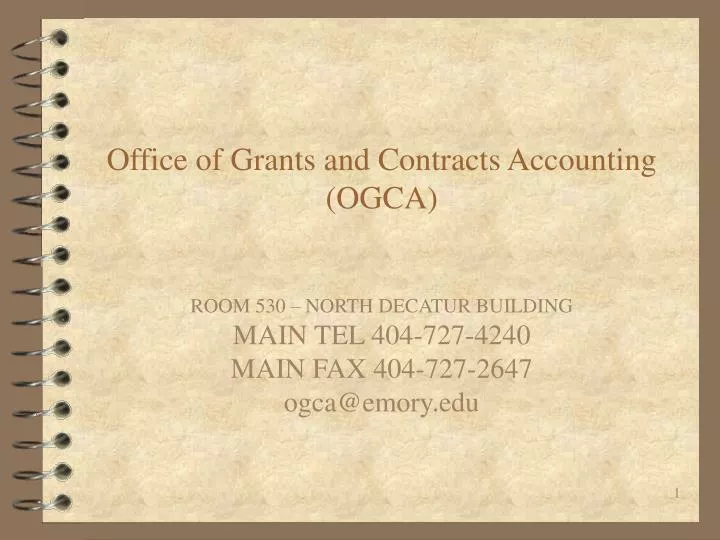office of grants and contracts accounting ogca
