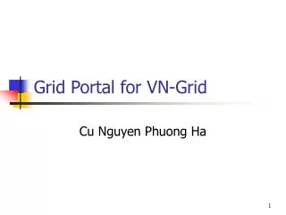 Grid Portal for VN-Grid
