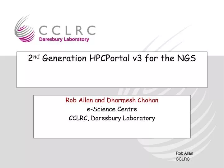 2 nd generation hpcportal v3 for the ngs