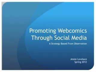 Promoting Webcomics Through Social Media