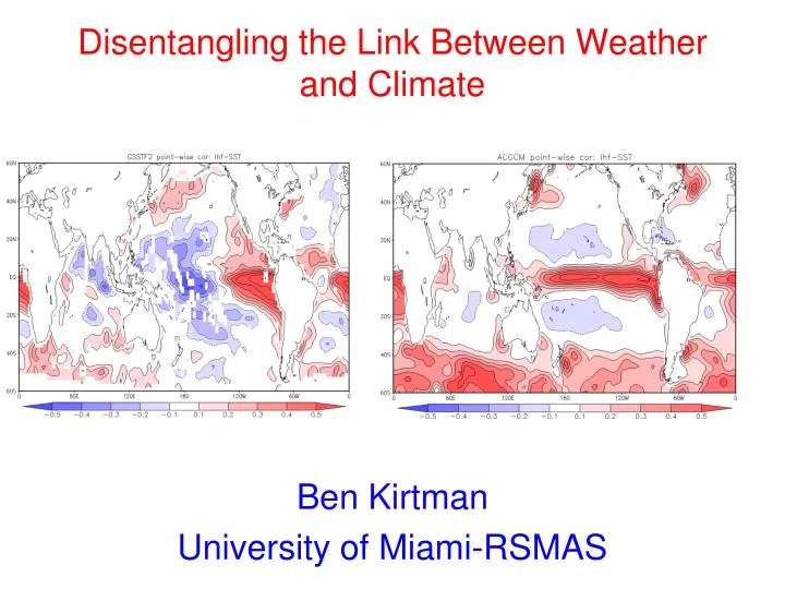 disentangling the link between weather and climate