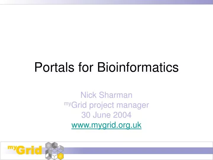 portals for bioinformatics