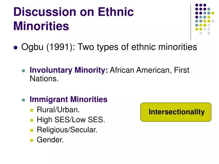 discussion on ethnic minorities