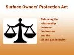 Protecting Property Rights: The Surface Owners' Protection Act - slide 1