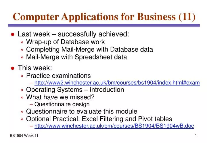 computer applications for business 11