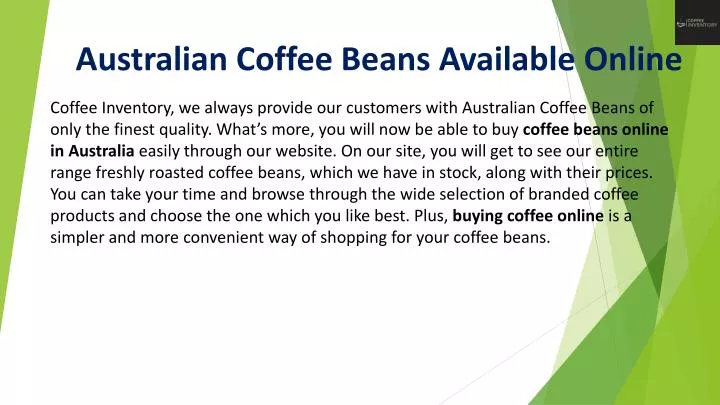 australian coffee beans available online