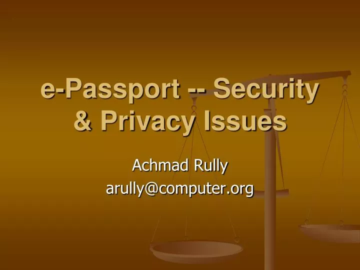 e passport security privacy issues