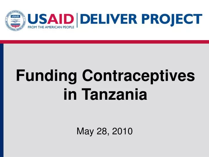 funding contraceptives in tanzania