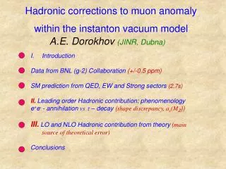 Hadronic corrections to muon anomaly within the instanton vacuum model