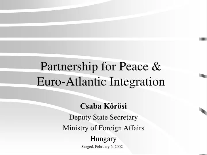 partnership for peace euro atlantic integration