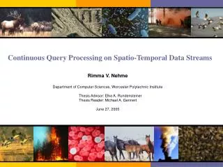 Continuous Query Processing on Spatio-Temporal Data Streams