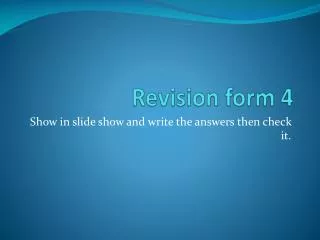 revision form 4