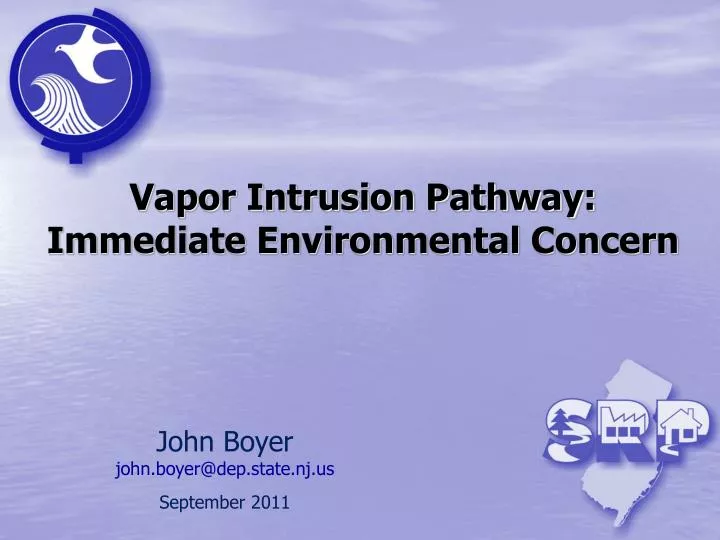 vapor intrusion pathway immediate environmental concern