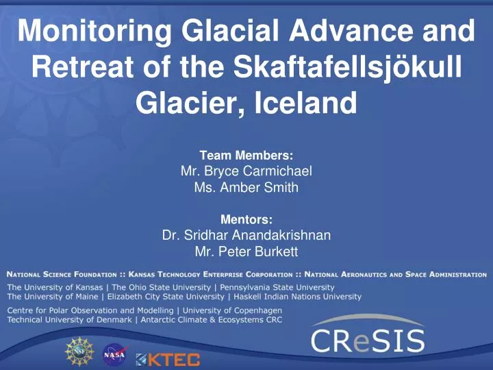 monitoring glacial advance and retreat of the skaftafellsj kull glacier iceland