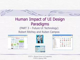 Human Impact of UI Design Paradigms