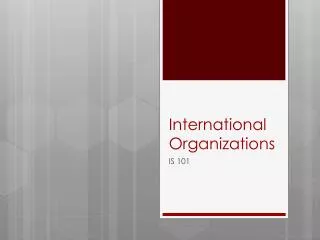 international organizations