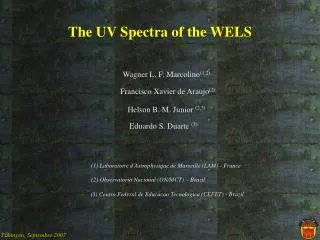 The UV Spectra of the WELS