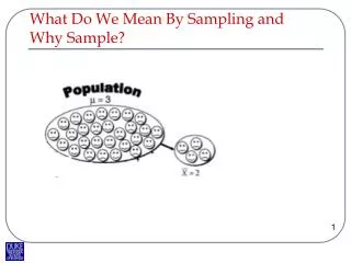 What Do We Mean By Sampling and Why Sample?