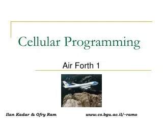 Cellular Programming