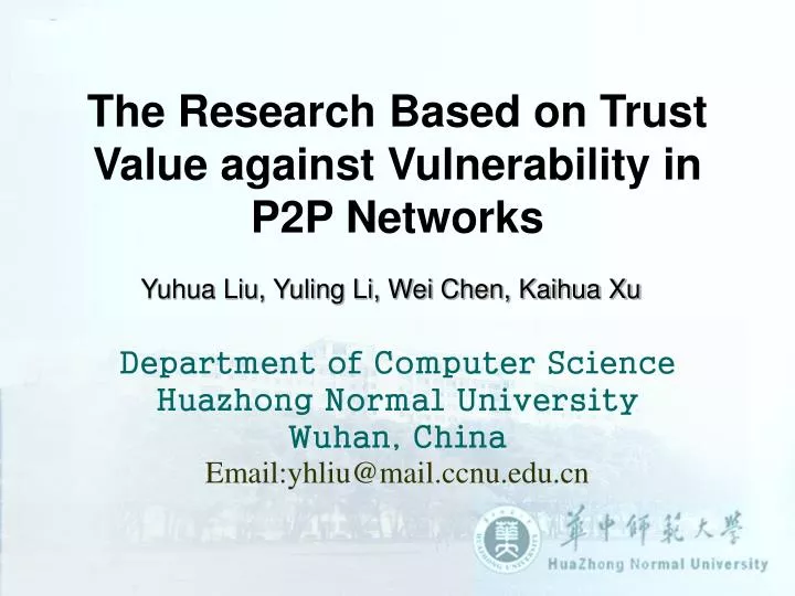 the research based on trust value against vulnerability in p2p networks