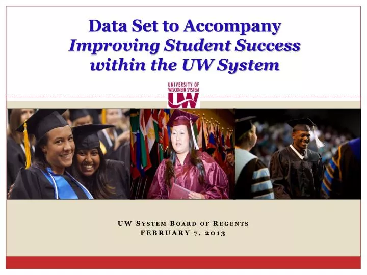 data set to accompany improving student success within the uw system