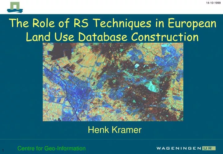 the role of rs techniques in european land use database construction