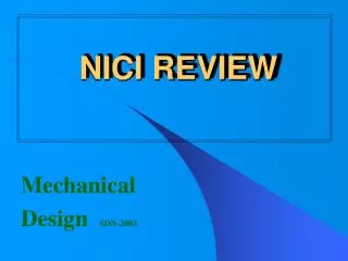 Mechanical Design SDN-2003
