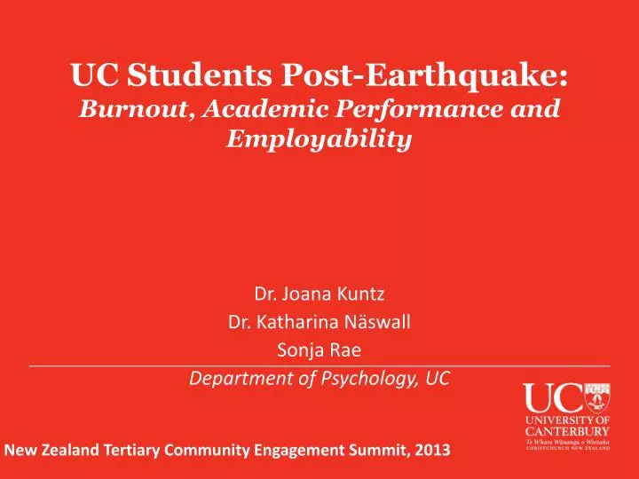 uc students post earthquake burnout academic performance and employability