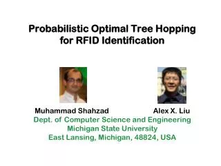 Probabilistic Optimal Tree Hopping for RFID Identification
