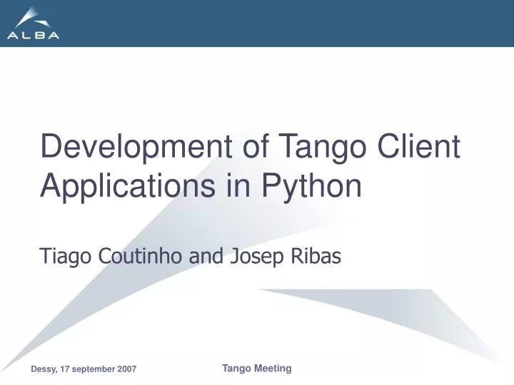 development of tango client applications in python