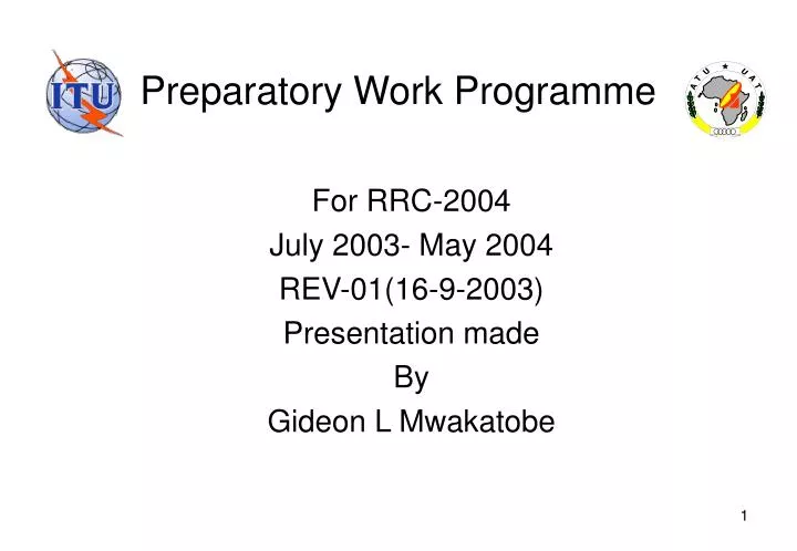 preparatory work programme