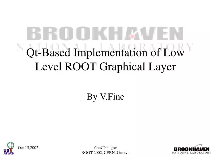 qt based implementation of low level root graphical layer