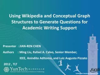 Using Wikipedia and Conceptual Graph Structures to Generate Questions for Academic Writing Support